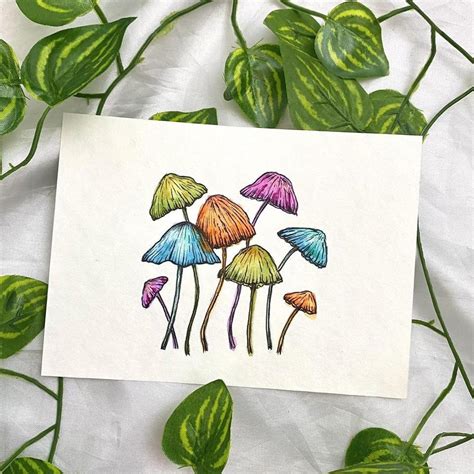 Original art toadstool illustration Mushroom... - Depop