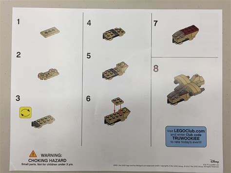 Toys R Us LEGO Star Wars Mini Wookiee Gunship Building Instructions