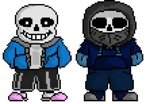 Undertale And A Mirrored Reality Sans Pixel Art Maker