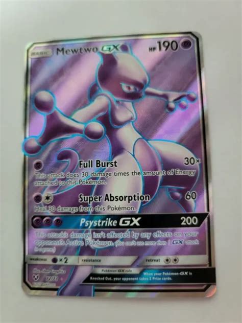 Mewtwo Gx 7273 Shining Legends Ultra Rare Holo Foil Pokemon Card Nm