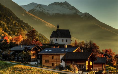 Fondos De Pantalla Suiza Wallis Casas Monta As Rboles Ma Ana