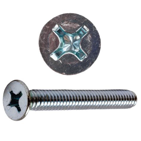 #10-32 x 2-1/2" Phillips Flat Head Machine Screw, Zinc Plated - Hi-Line ...