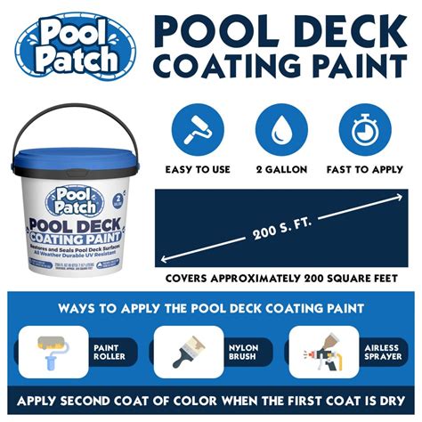 Swimming Pool Deck Paint Coating | 2 Gallon Pool Deck Coating