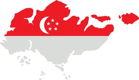 Singapore Map Flag Shaped Singapore Flag Vector, Shaped, Singapore ...