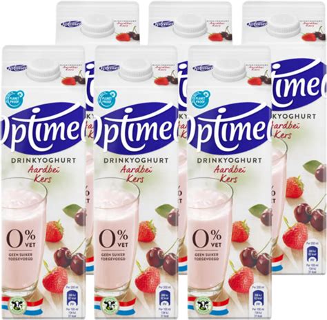 Optimel Drinkyoghurt Aardbei Kers 6 X 1l Aanbieding Bij Jumbo