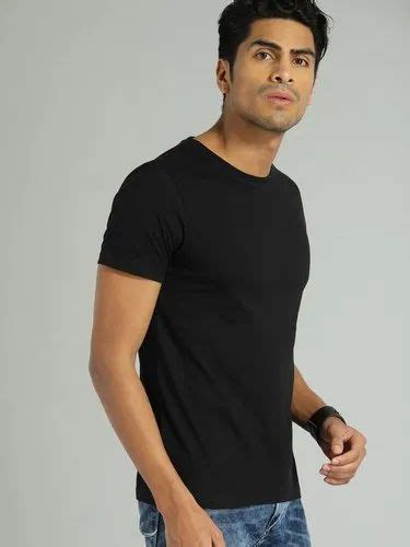 Half Sleeve Mens Round Neck Cotton Plain T Shirt Size S Xxl At Rs 125