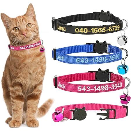 Custom Cat Collar Personalized Breakaway Cat Collar With Bell