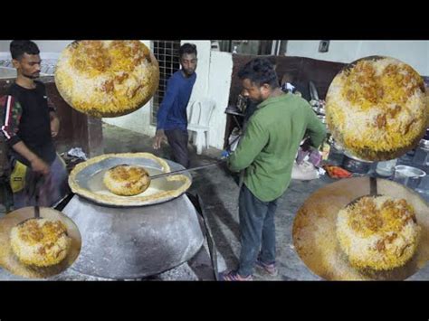 Hyderabadi Mutton Dum Biryani making Process حيدر آباد لحم ضأن دوم