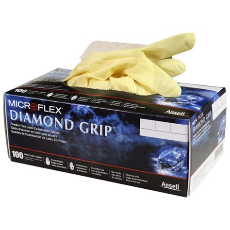 Microflex Mf300l 10 Diamond Grip Exam Gloves Pf Latex Large Pack Of