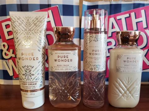 Bath And Body Works Pure Wonder Mist Cream Lotion Shower Gel Set Of 4