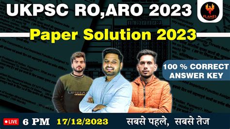 UKPSC RO ARO Complete Paper Solution By Flames Coaching Dehradun