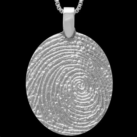 Large Silver Pendant with Chain (#12L) – Precious Memories Keepsakes | Custom Jewelry