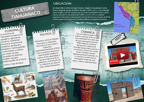 CULTURA TIAHUANACO Orígenes características sociedad y cultura