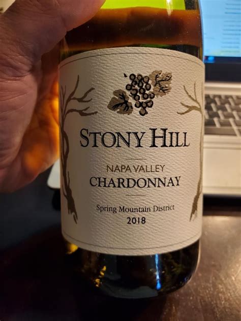 2018 Stony Hill Chardonnay Usa California Napa Valley Spring