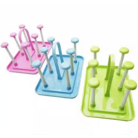 Jual Stand Gelas 6 Stick Plastik Kotak Tempat Cangkir Rak Gelas