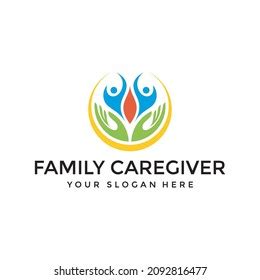 Caregiver Logo Design Template Premium Download Stock Vector (Royalty ...