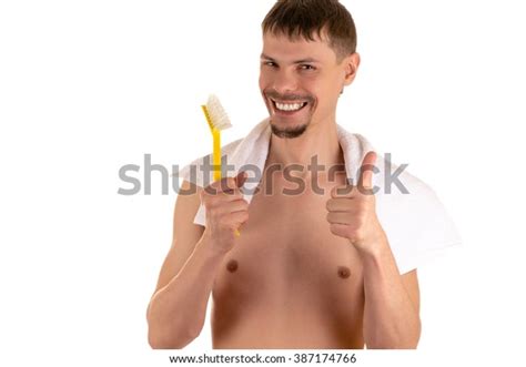 Smiling Adult Naked Man Big Bright Stock Photo Shutterstock