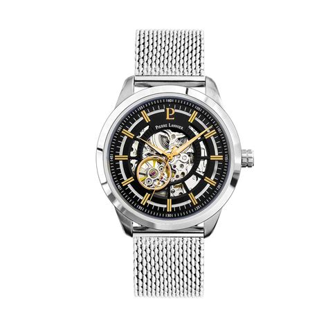 Coffret Montre Et Bracelet Pierre Lannier Automatic Homme Noir F