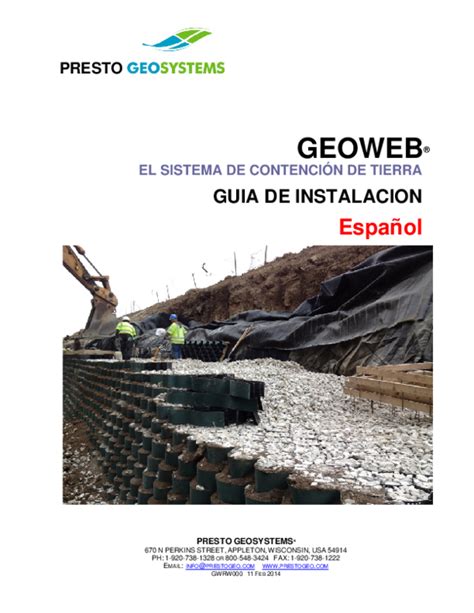 Pdf Presto Presto Geosystems ® Geoweb ® El Sistema De ContenciÓn De Tierra Gonzalo Rodriguez