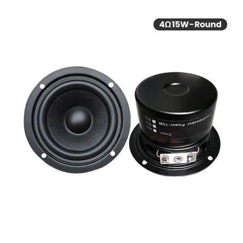 Rond 4ohm 15W AIYIMA Haut parleur rond HiFi haut parleur à gamme