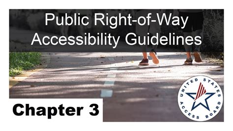 Public Right Of Way Accessibility Guidelines Chapter 3 Technical Requirements Youtube