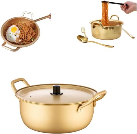 Korea Noodle Pot With Lid Korean Ramen Noodle Pot Pasta Pan Instant