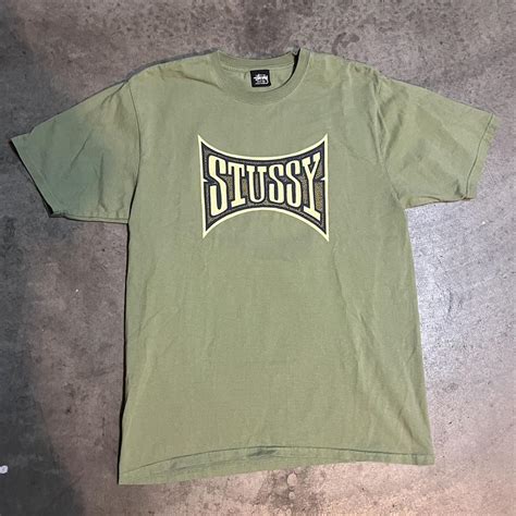 Green Stussy T-Shirt - Size: Medium 📏 - Great... - Depop