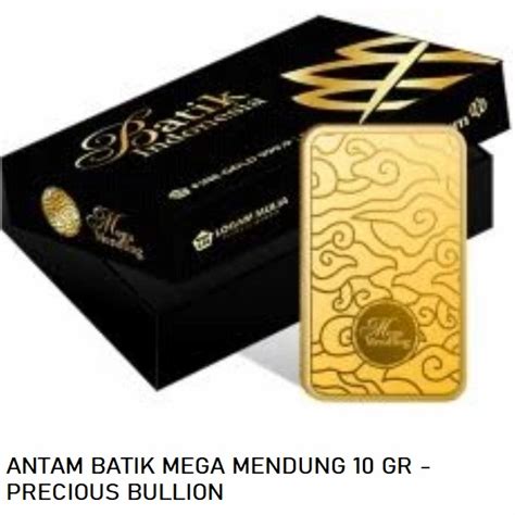 Jual Logam Mulia Antam Batik Seri Mega Mendung Gram Langka