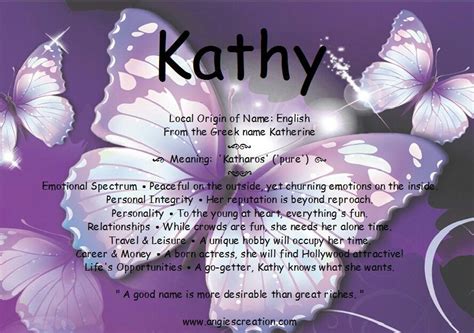 Personalized Art Print Kathy Meaning Of My Name