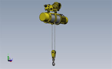 吊机电动葫芦起重机solidworks 2011模型图纸下载 懒石网