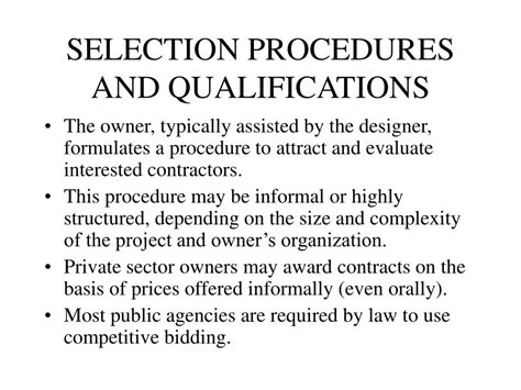 Ppt Procedures For Selecting The Contractor Powerpoint Presentation Free Download Id338686