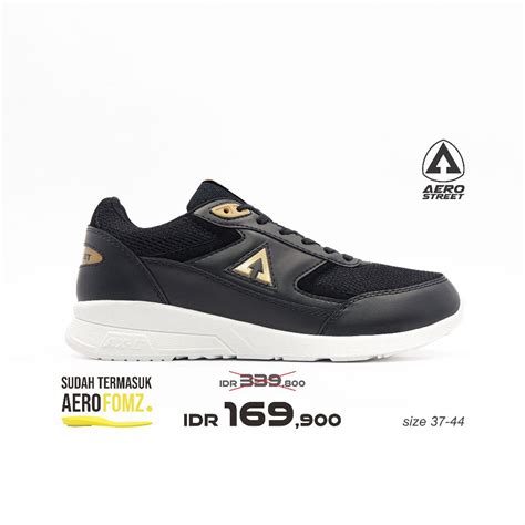 Jual Aerostreet 37 44 Osaka Putih Hitam Emas Sepatu Sneakers Casual