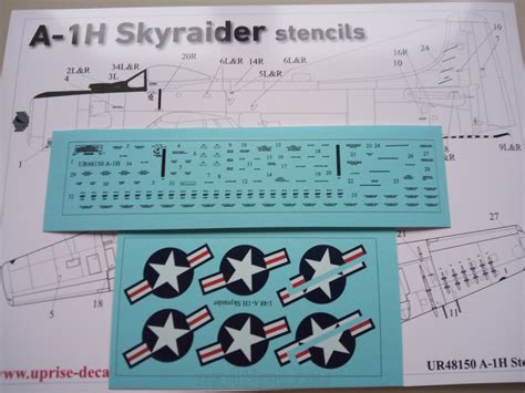 A 1h Skyraider Stencils Black