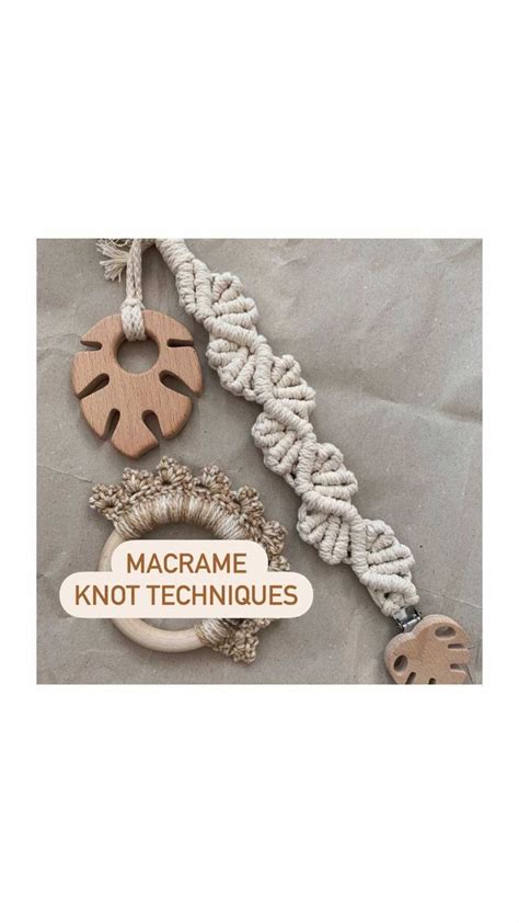 Macrame Knot Technique Is Displayed On A Piece Of Paper With The Words