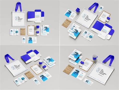 Free Corporate Branding Stationery Mockups Psd Set Psfiles