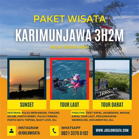 Paket Wisata Karimunjawa 3 Hari 2 Malam Joglo Wisata