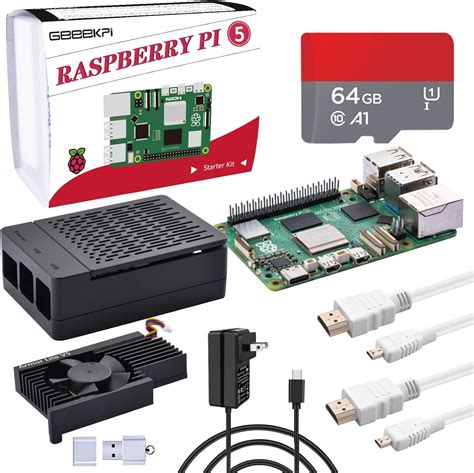 GeeekPi For Raspberry Pi 5 8GB Starter Kit With Pi 5 Board Pi 5 Case