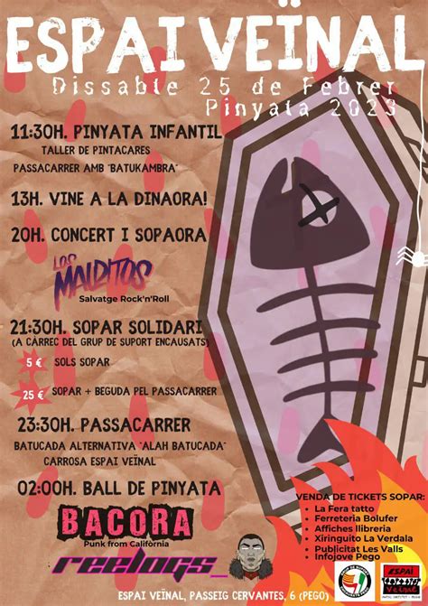 Programaci De La Pinyata O Enterrament De La Sardina Del Carnestoltes