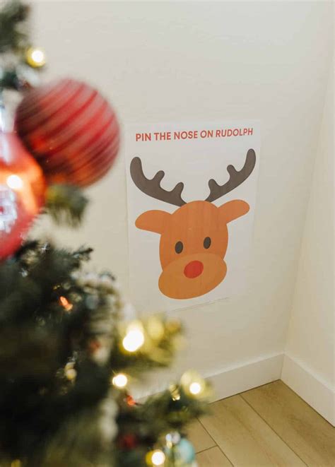 Pin The Nose On Rudolph Printable Game Friday Were In Love