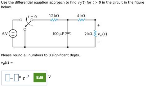 Solved Use The Differential Equation Approach To Find Volt Chegg