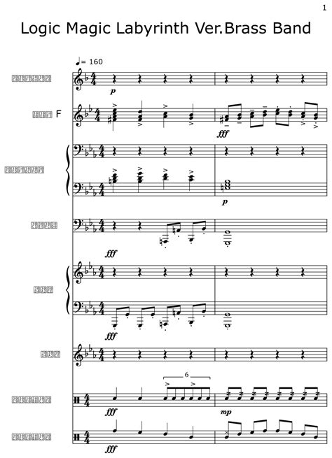 Logic Magic Labyrinth Ver Brass Band Sheet Music For Trumpet Horn In