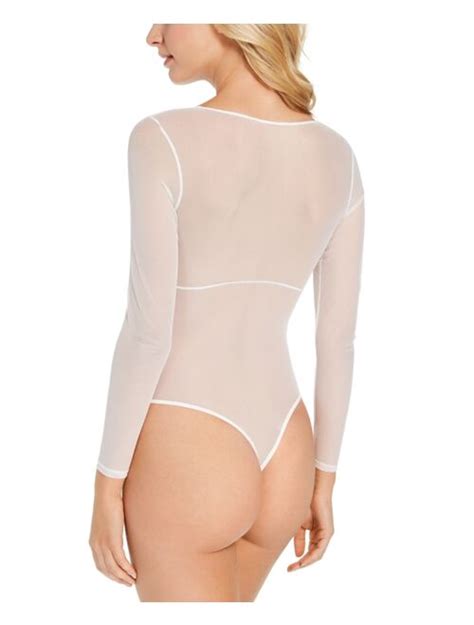 Buy Inc International Concepts Not So Basic Long Sleeve Lace Mesh Bodysuit Created For Macys