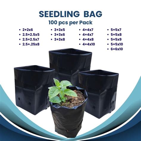 Seedling Bag With Gusset And Holes 100 Pcs Shopee Philippines