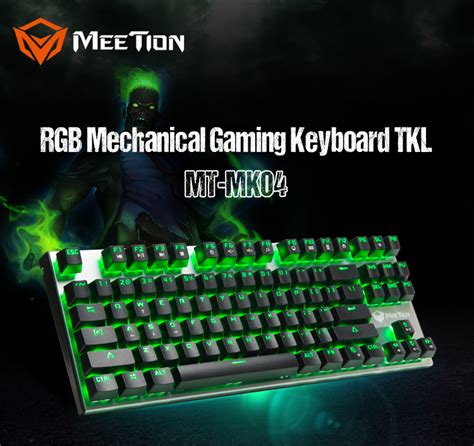 TKL RGB Backlit Multimedia Blue Switch Mechanical Gaming Keyboard Meetion