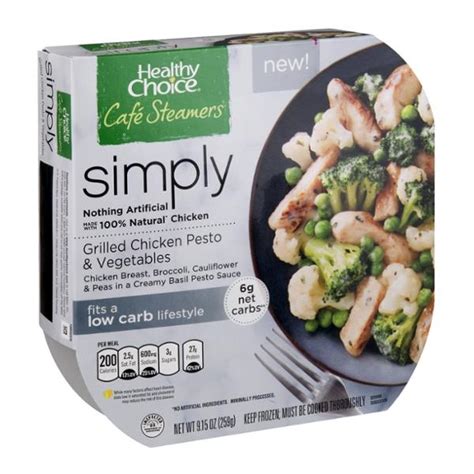 Healthy Choice Cafe Steamers Simply Grilled Chicken Pesto And Vegetables Hy Vee Aisles Online