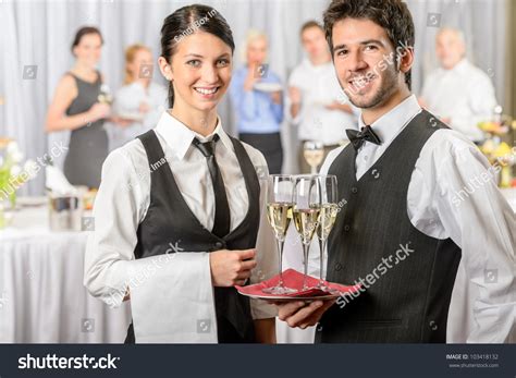 Professional Catering Service Business Event Serving Drinks To Guests