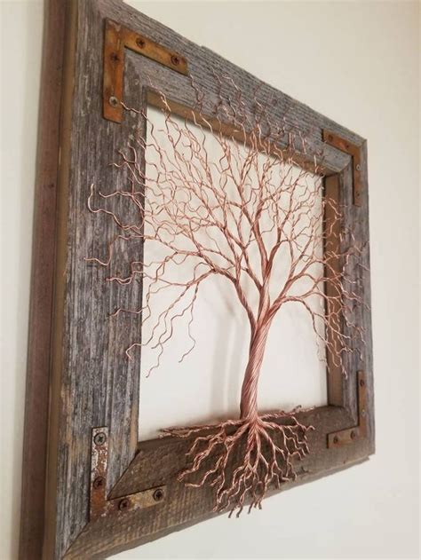 Copper Wire Tree Wire Art Metal Art Wall Decor Copper Wire