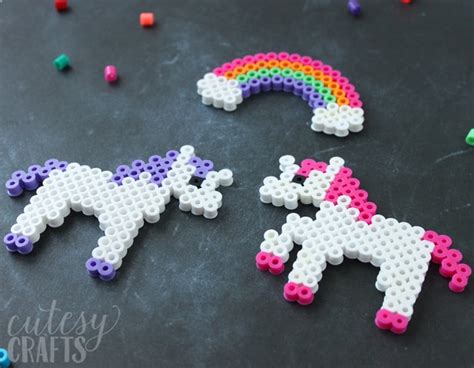 Unicorn Craft Perler Bead Patterns Cutesy Crafts