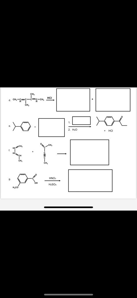 Solved Escriba Los Reactivos Necesarios A C Y E O El Producto Principal B D F Y G En Las