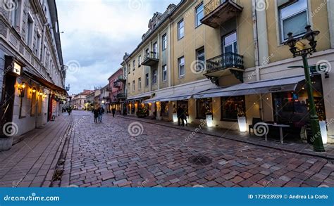 Kaunas City Center, Lithuania. Editorial Stock Image - Image of houses ...